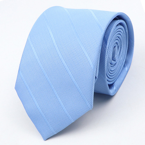 New Men's Tie Classic Red Blue Black Solid Color Stripe 7cm Jacquard Necktie Daily Wear Business Formal Wedding Tie Gift