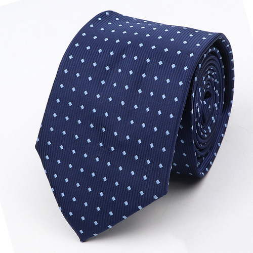New Men's Tie Classic Red Blue Black Solid Color Stripe 7cm Jacquard Necktie Daily Wear Business Formal Wedding Tie Gift
