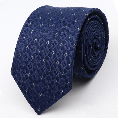 New Men's Tie Classic Red Blue Black Solid Color Stripe 7cm Jacquard Necktie Daily Wear Business Formal Wedding Tie Gift