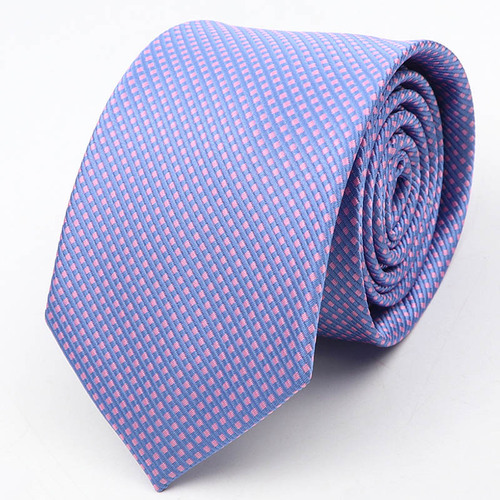 New Men's Tie Classic Red Blue Black Solid Color Stripe 7cm Jacquard Necktie Daily Wear Business Formal Wedding Tie Gift