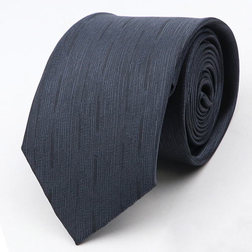 New Men's Tie Classic Red Blue Black Solid Color Stripe 7cm Jacquard Necktie Daily Wear Business Formal Wedding Tie Gift