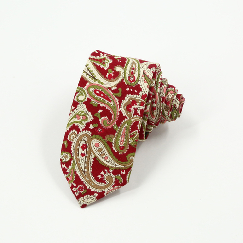 Hamocigia   Handmade 100% Cotton Paisley Floral Ties For Men