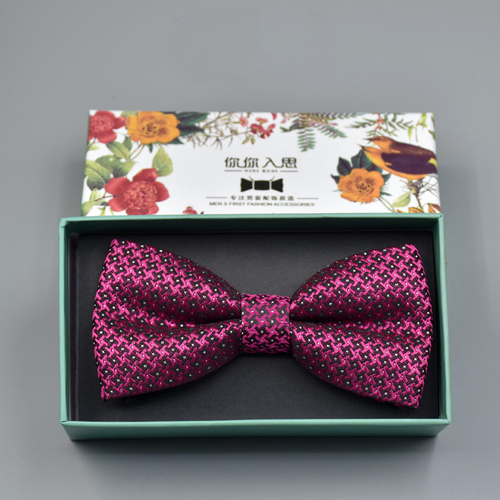 Hot Sale Gentlemen Accessory Men's Bow Tie Formal Wedding Gift Box Set Western Double-layer Groom Bow Ties