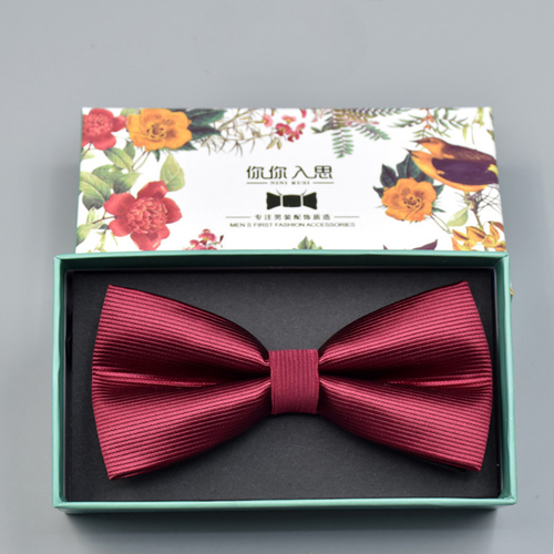 Hot Sale Gentlemen Accessory Men's Bow Tie Formal Wedding Gift Box Set Western Double-layer Groom Bow Ties