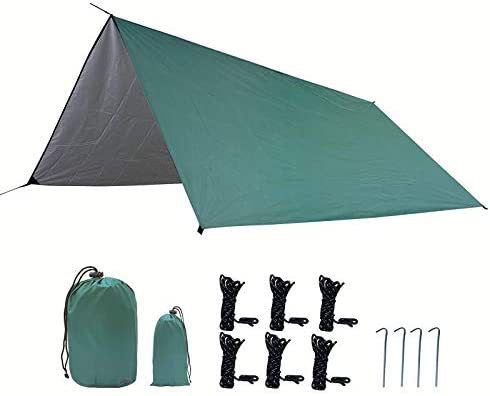 Moq 1PC Multifunctional Waterproof Square 300*300cm Hammock Rain Fly Tarp For Camping Backpacking Hiking