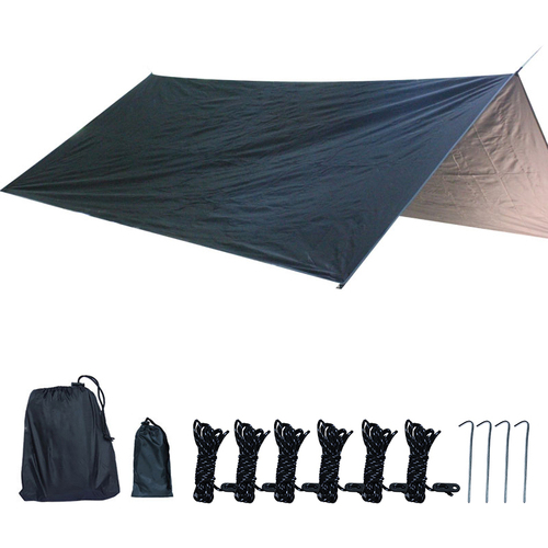 Moq 1PC Multifunctional Waterproof Square 300*300cm Hammock Rain Fly Tarp For Camping Backpacking Hiking