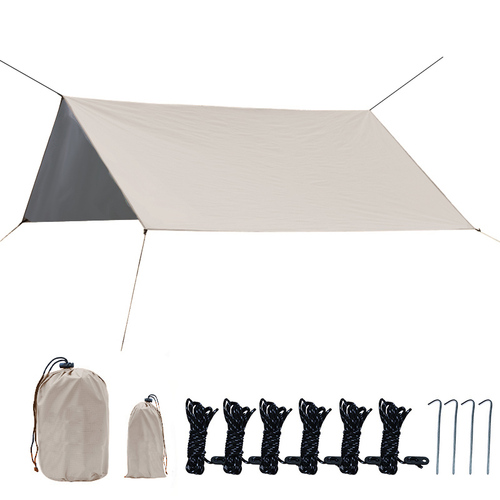 Moq 1PC Multifunctional Waterproof Square 300*300cm Hammock Rain Fly Tarp For Camping Backpacking Hiking