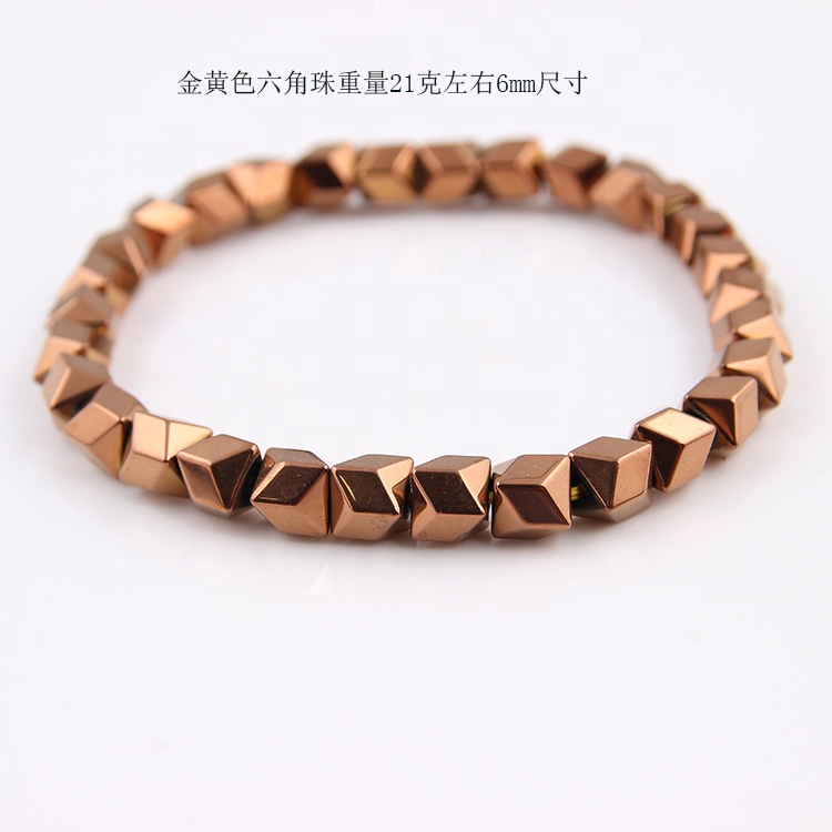 SC Hot Fashion Magnetic Bracelet Creative Handmade Bracelet  Colorful Hexagonal Beads Beaded Bracelet for Women