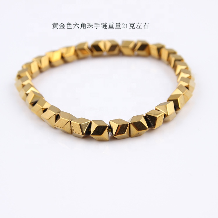 SC Hot Fashion Magnetic Bracelet Creative Handmade Bracelet  Colorful Hexagonal Beads Beaded Bracelet for Women