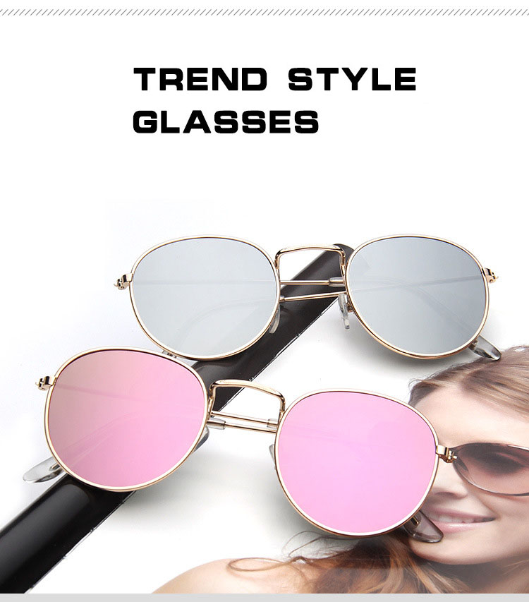  Retro Small Oval Frame UV400 Protection Famous Brand Design Sunglasses For Men Women