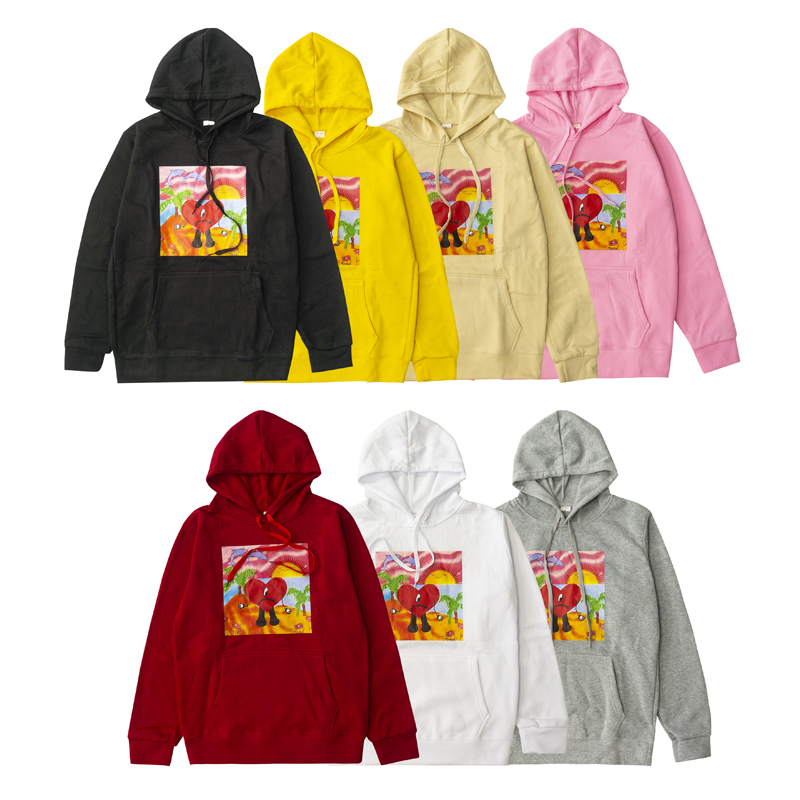 Cotton Pullover Warm Oversize Men Women Embroidery Bad Cute Bunny Hoodies Set Bad Cute Bunny Costume Hoodie