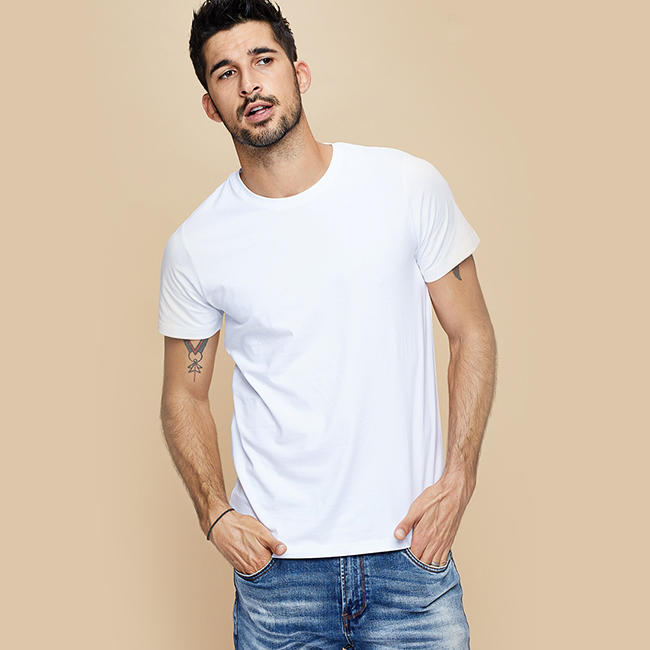 Summer Cool Breathable Polyester T-Shirt Solid Color Multi-Size Men's  Print  T-Shirt