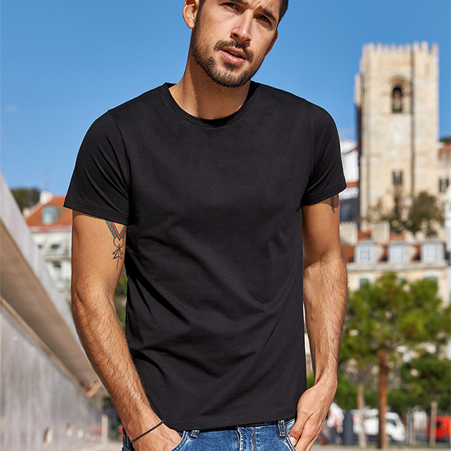 Summer Cool Breathable Polyester T-Shirt Solid Color Multi-Size Men's  Print  T-Shirt