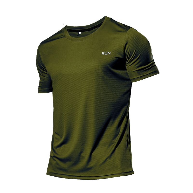  Printing Men's Fit Sport Running Tshirt Athletic Mesh Black T Shirts