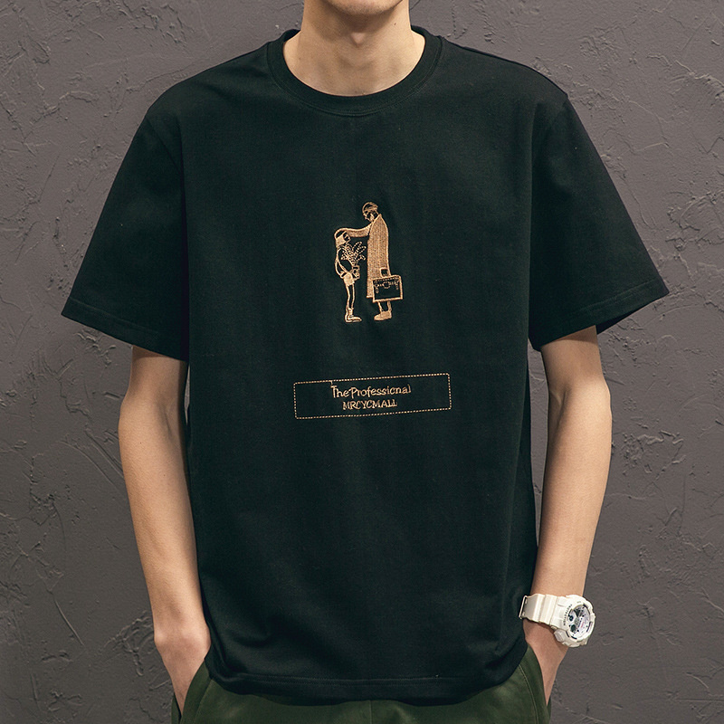  O-Neck Collar Blank 100% Cotton Solid Color Men's T-Shirts   printing t-shirts