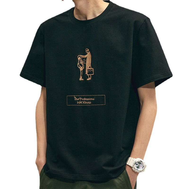  O-Neck Collar Blank 100% Cotton Solid Color Men's T-Shirts   printing t-shirts