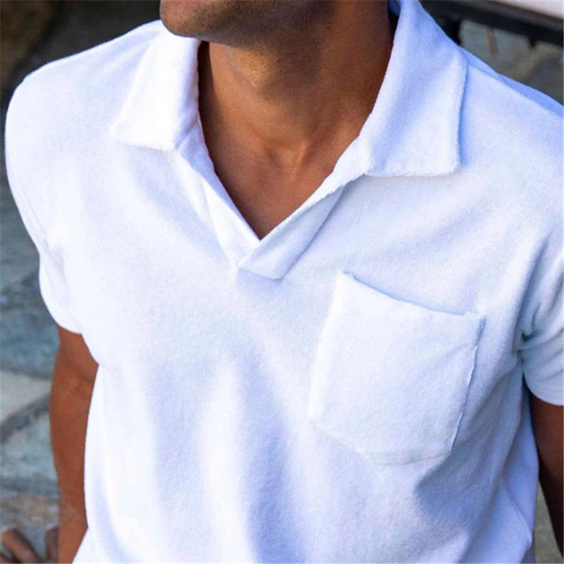2022  Organic Cotton T Shirt Polo Shirt Terry Bullough Polo Towel T Shirt Men