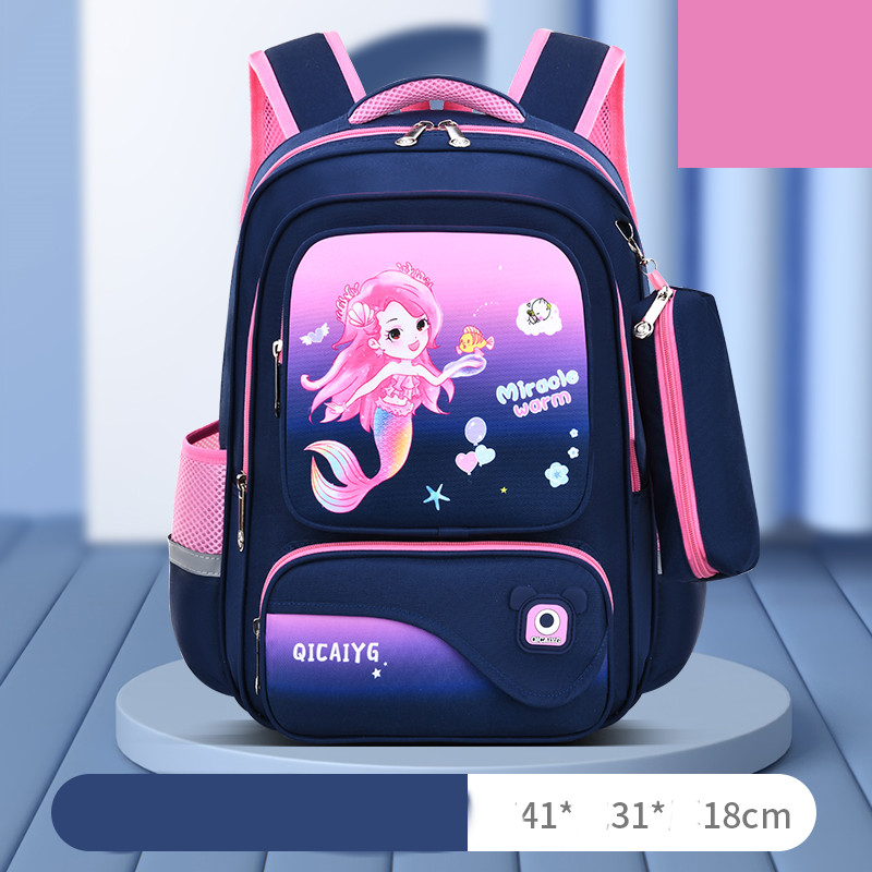 2022 Trendy Student Children's 1-6 Grade Cartoon Schoolbag Double Shoulder Bag kids school backpack bag