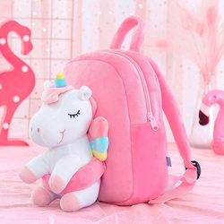 Unicorn Backpack for Girls Kids Backpack Plush Unicorn Toy Gifts for Kids Baby Napkins Snack Books Bag