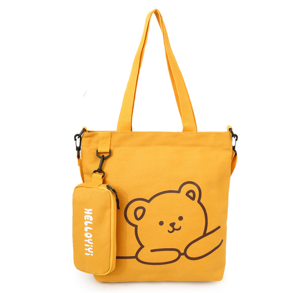 Student canvas bag New children's portable  elementary school bag shoulder canvas bag
