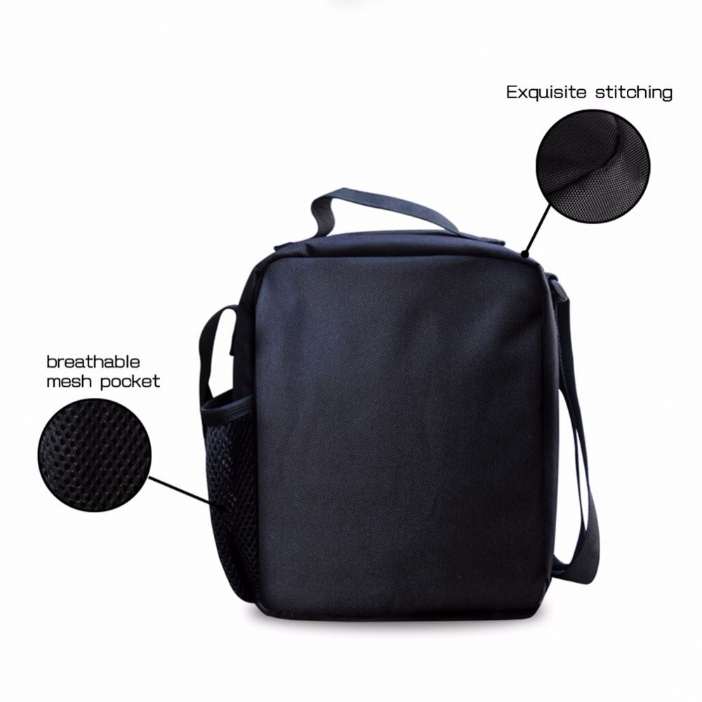  Travel Portable Polyester School Lunch Food Bag Cooler with Shoulder Strap Kids Children Outdoor  Picnic
