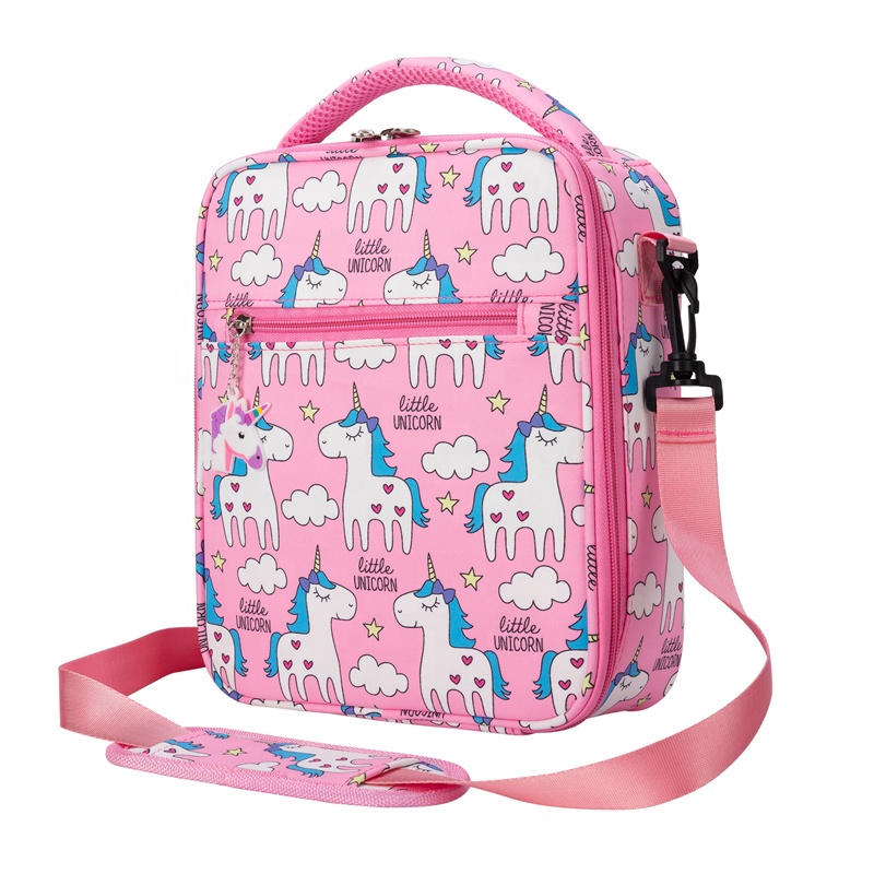 Heopono Kids Insulated Cooler Lunch Bag 2023 for Meal  Supplier Thermal Unicorn Cartoon Children Cute Fashio