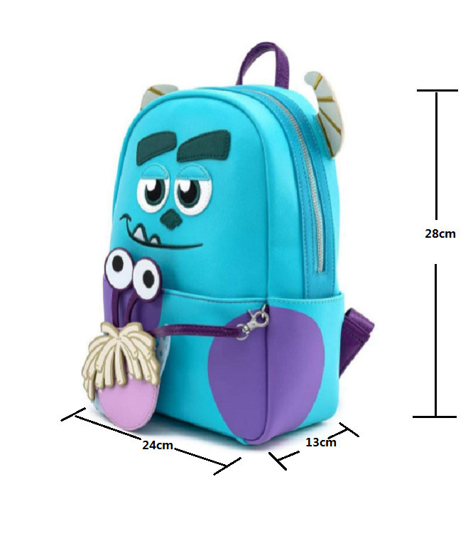 Disney Toy Story James -P- Sullivan Cartoon Boys Girls Kids Blue Preschool Bookbags Backpack