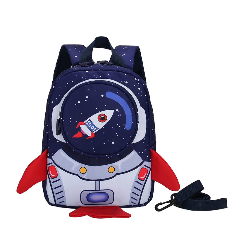  new anti-lost baby rocket boy and girl kindergarten school bag casual nylon waterproof trendy kids backpack