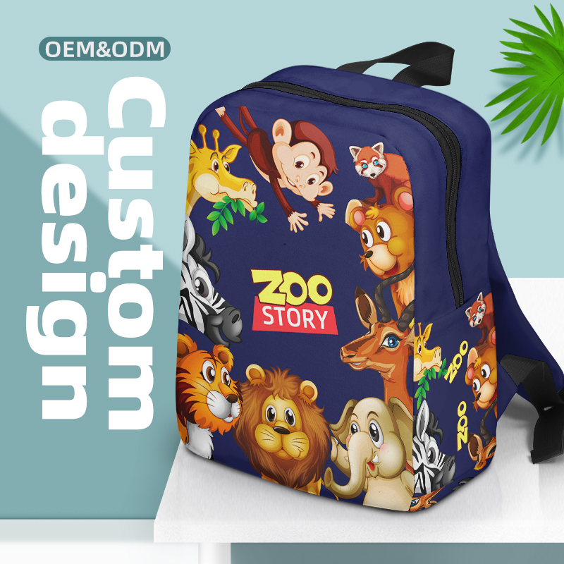 NO MOQ  direct sale  Sublimation Full Color Print Backpack School Bags For Kids mini backpack