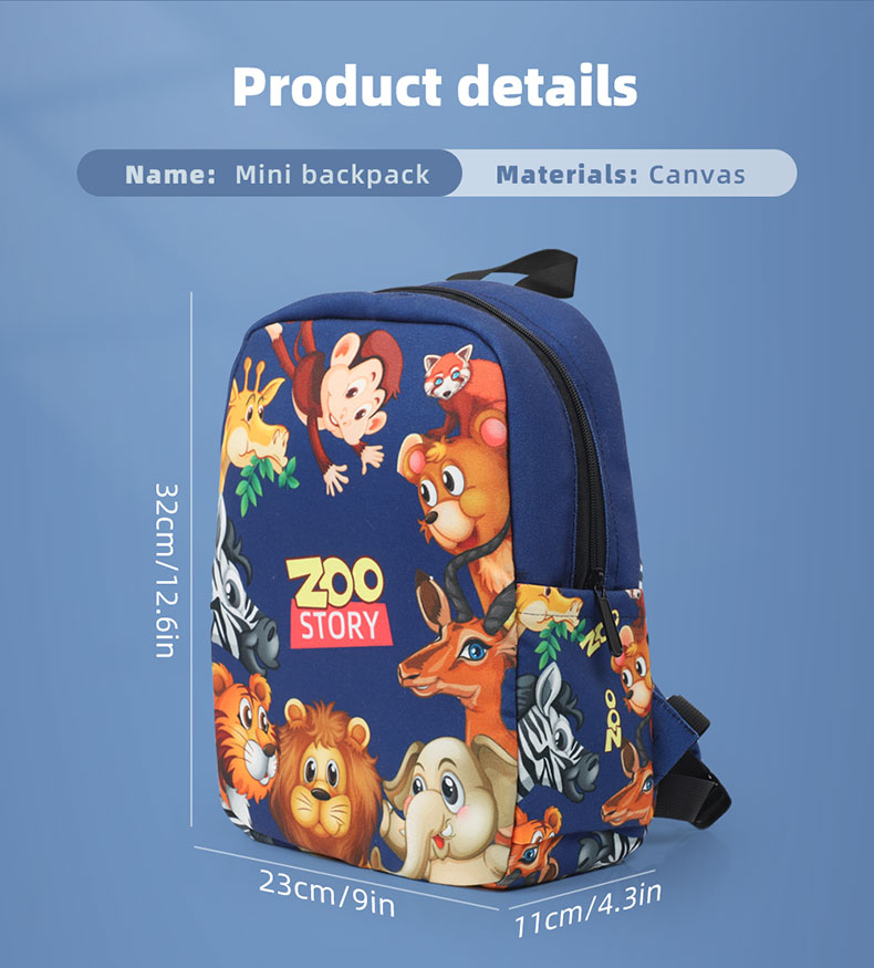 NO MOQ  direct sale  Sublimation Full Color Print Backpack School Bags For Kids mini backpack