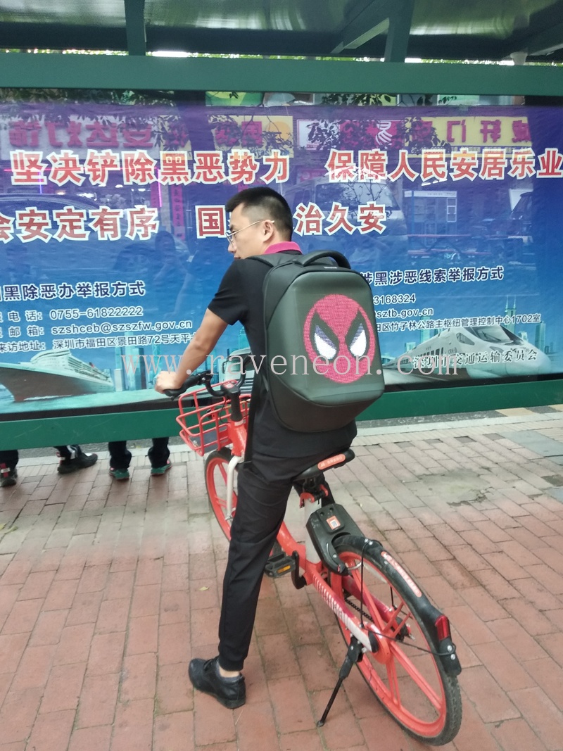 Hot Selling  APP Control Unisex LED Screen Backpack For Kids For Adults