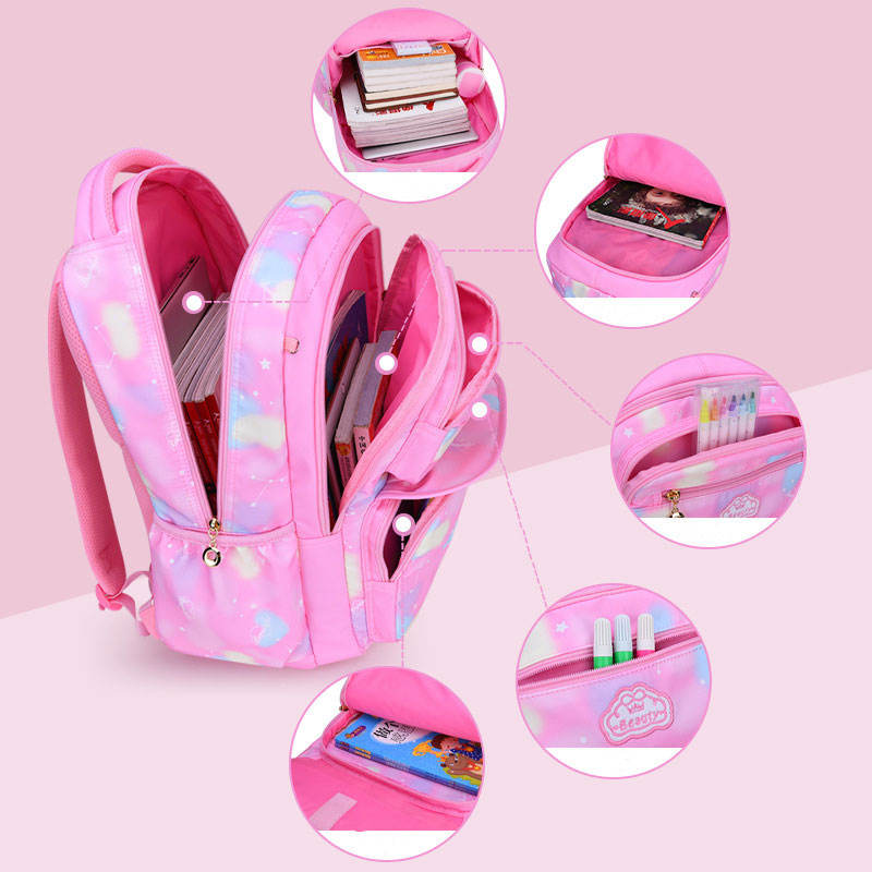 2023   100% polyester cartable cheap promotion primary children kids backpack school bags for boys girls