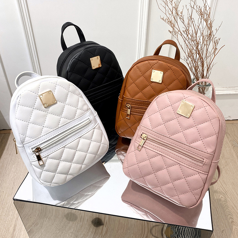 BESTELLA Fashion PU Backpacks Kids Women Laptop Backpacks Bag Print   Brand  Leather Opp Bag Geom