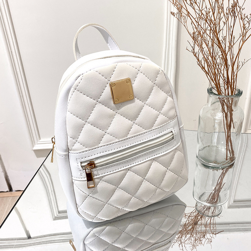 BESTELLA Fashion PU Backpacks Kids Women Laptop Backpacks Bag Print   Brand  Leather Opp Bag Geom