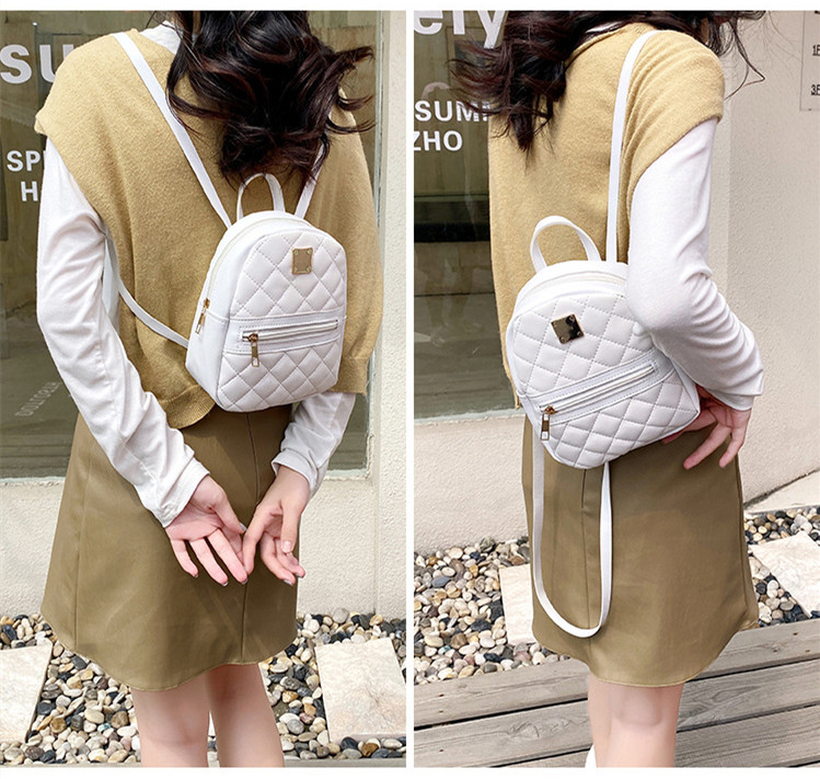 BESTELLA Fashion PU Backpacks Kids Women Laptop Backpacks Bag Print   Brand  Leather Opp Bag Geom