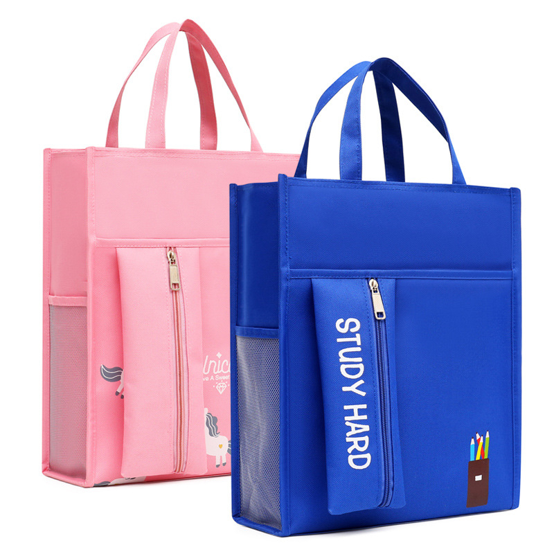 School Bag Teen Student Remedial primary school handbag polyester kids remedial bag tutorial messenger handle Bags