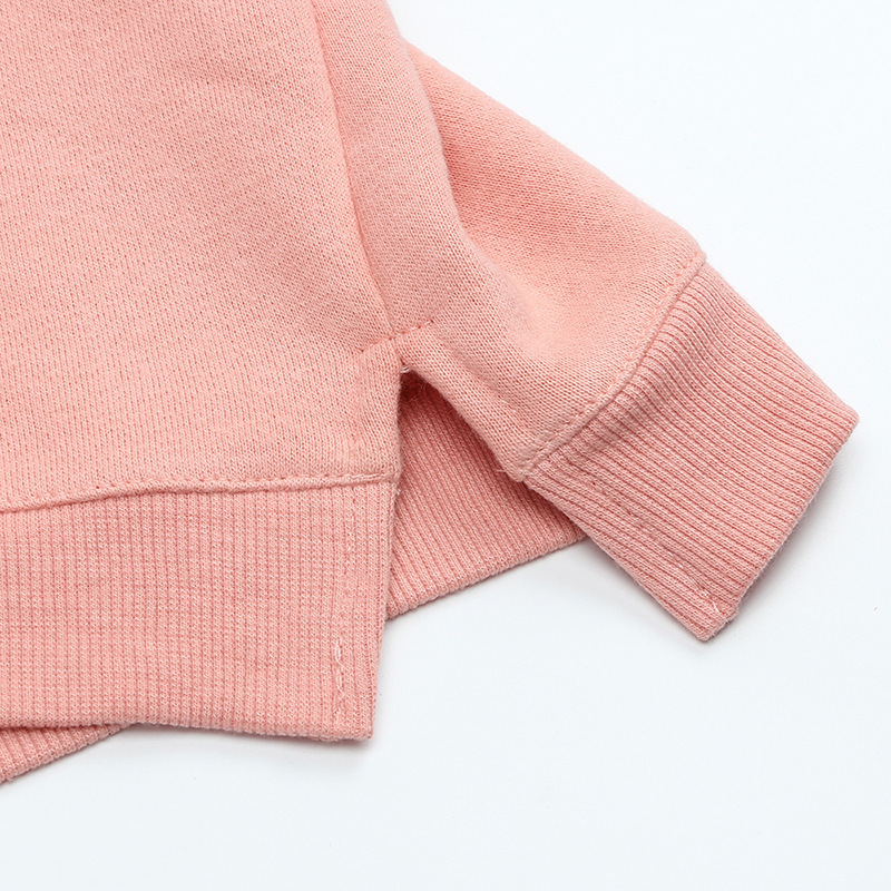 Cute Organic Cotton Hooded Sweatshirt Top for kids Thick Baby Hoodie for Autumn Winter