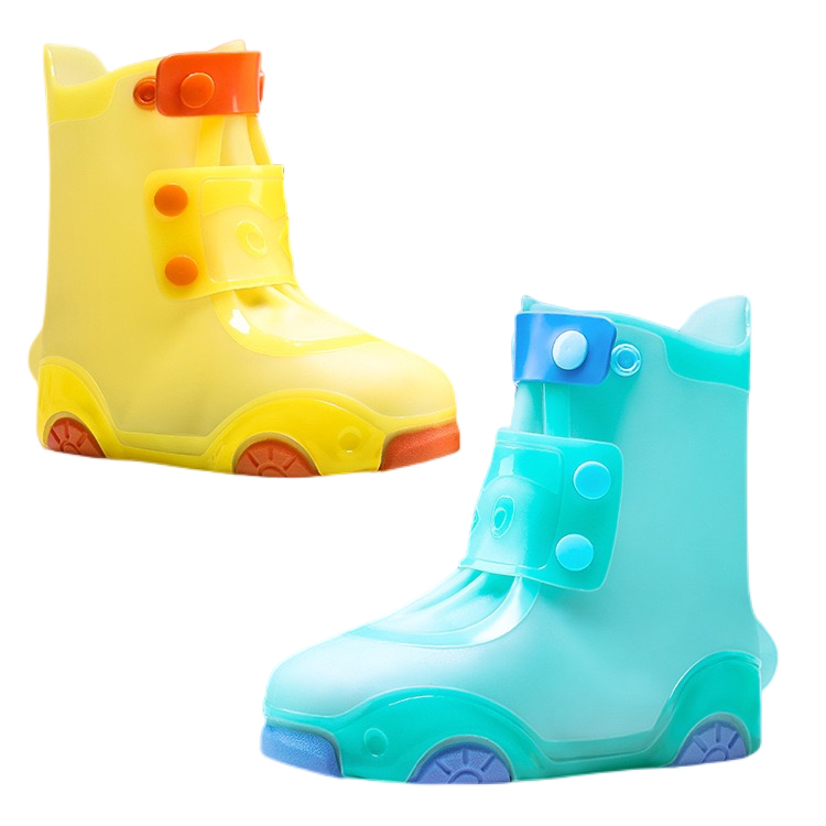 Waterproof Rainboots for kids boys girls zipper Anti-Slip Rain Shoes Children's cover shoes