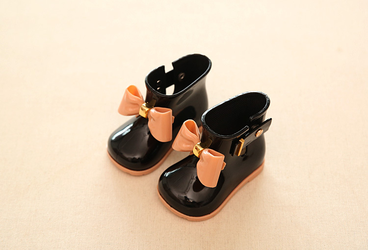 Children waterproof cute bow rain boots baby rubber shoes cute rain boots girls waterproof shoes toddler rain boots