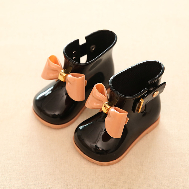 Children waterproof cute bow rain boots baby rubber shoes cute rain boots girls waterproof shoes toddler rain boots