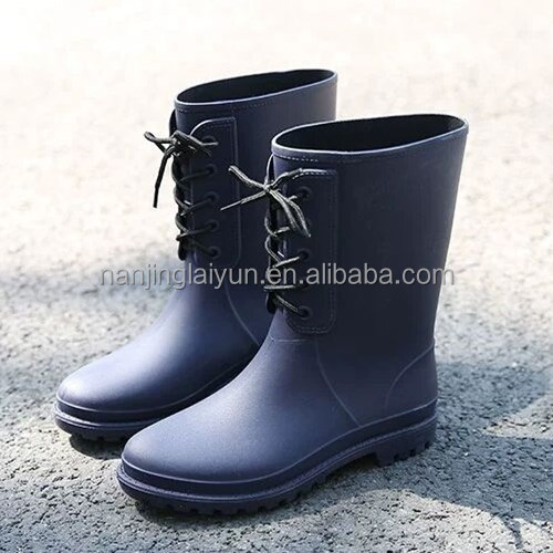 Fashion new rubber shoes casual ladies rain shoes matte water shoes middle tube women's adult rain boots