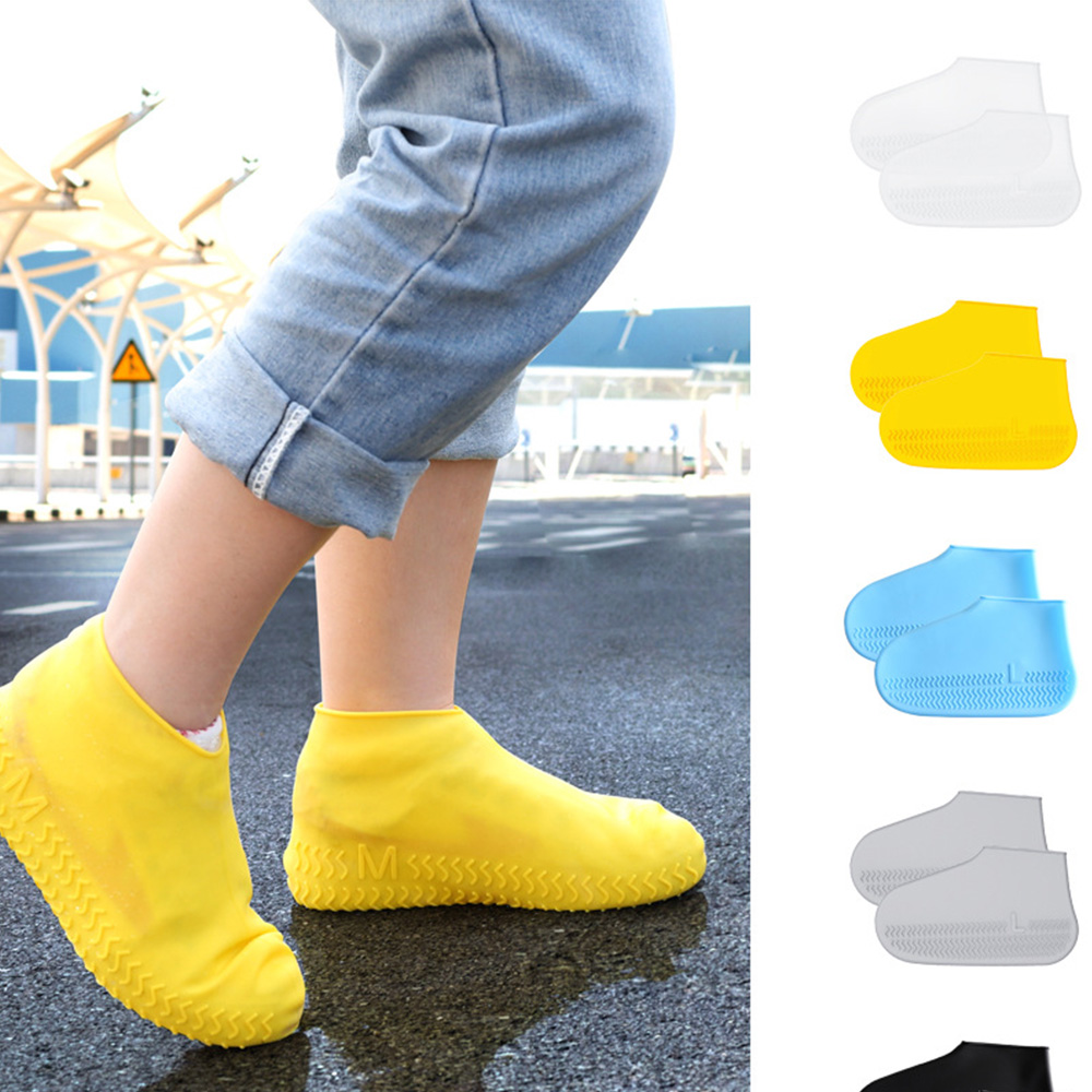Rain Shoe Cover Rain Boot Shoe Covers Soft Silicon Non-slip Rubber Material Reusable Non Slip Silicone  Waterpr