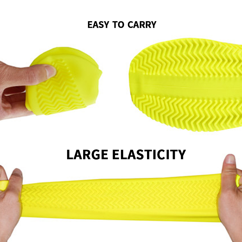 Rain Shoe Cover Rain Boot Shoe Covers Soft Silicon Non-slip Rubber Material Reusable Non Slip Silicone  Waterpr
