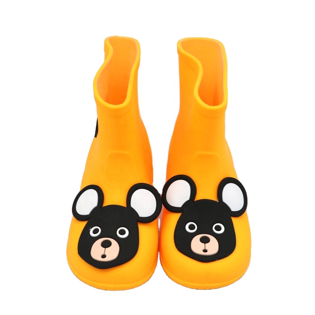  Waterproof Toddler Rain Boots PVC Cute Children's Rubber Shoes For Boys And Girls