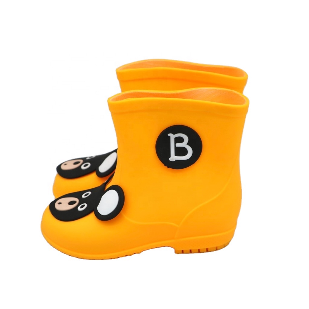  Waterproof Toddler Rain Boots PVC Cute Children's Rubber Shoes For Boys And Girls