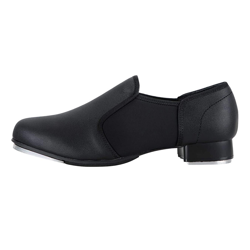 EU and US in Stock  Unisex PU Leather Slip On Tan Tap Shoe Dance Shoes for Women and Men's Dance Shoes with Sou