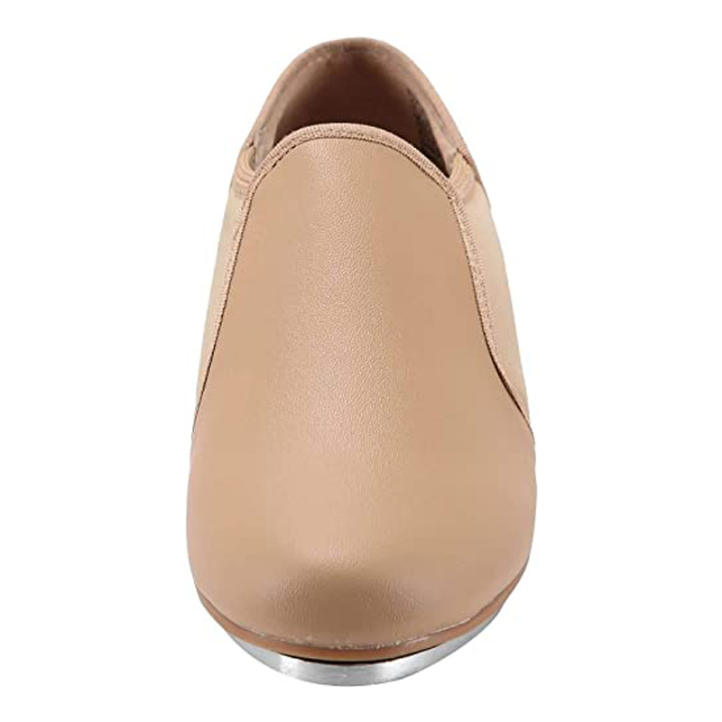 EU and US in Stock  Unisex PU Leather Slip On Tan Tap Shoe Dance Shoes for Women and Men's Dance Shoes with Sou