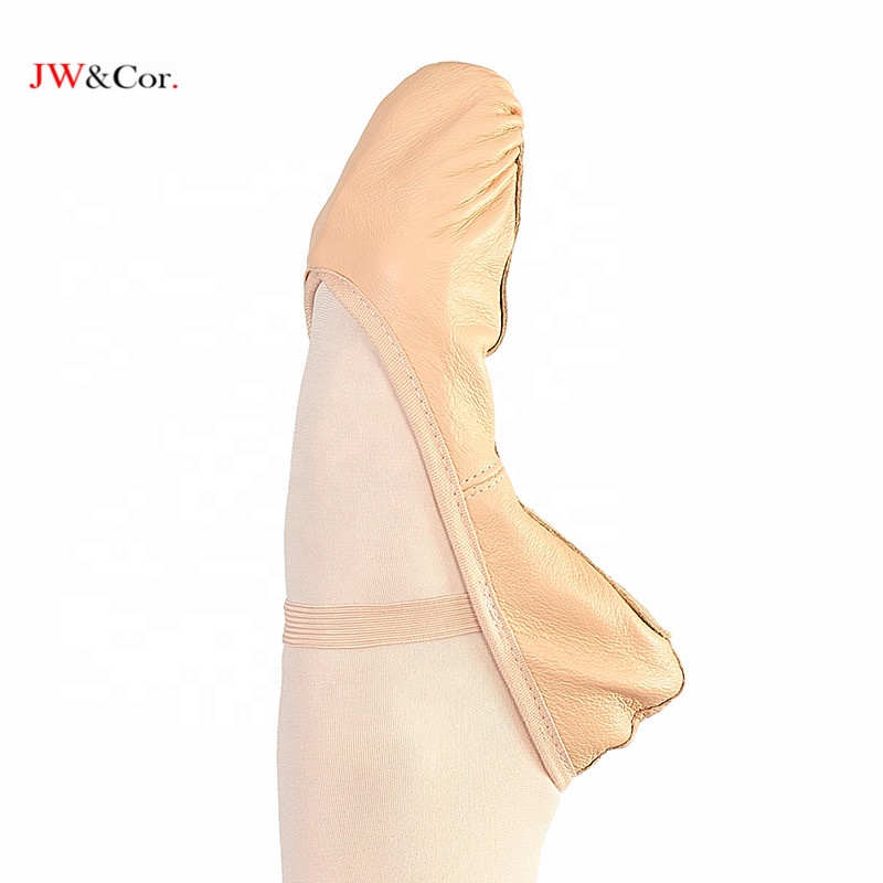 JW Soft leather dance shoes full sole girls ballet shoes