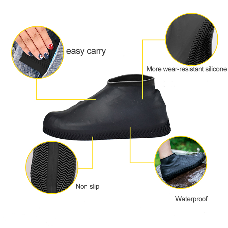 Unisex rain shoes shoes cover rain boots waterproof silicone shoe covers