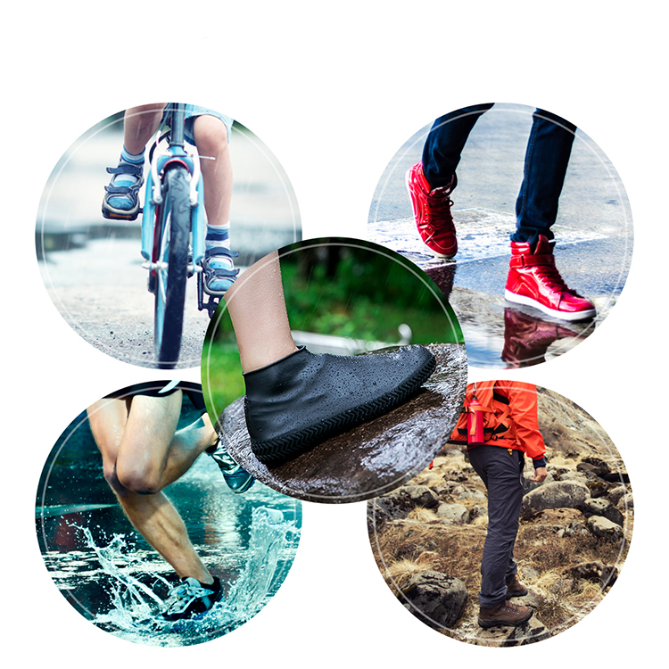 Unisex rain shoes shoes cover rain boots waterproof silicone shoe covers